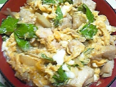 ピーマン入り親子丼